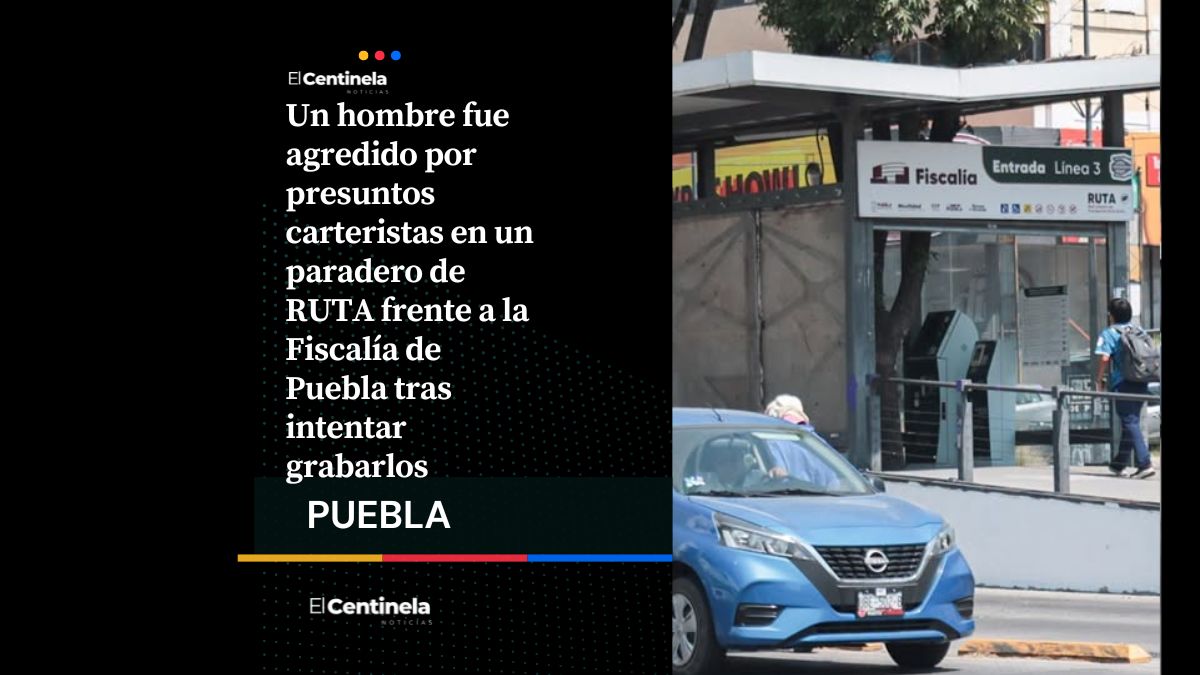 Graba a carteristas de RUTA frente a la Fiscalía y lo golpean a cinturonazos