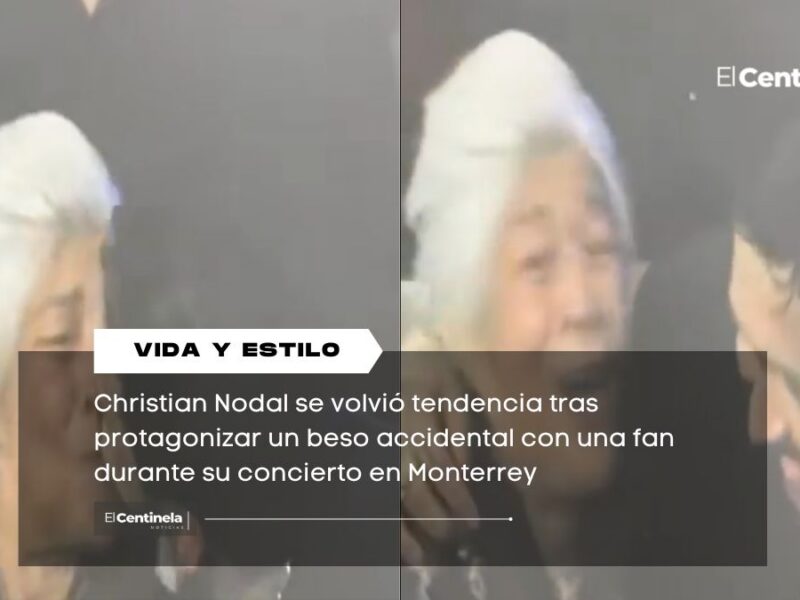 Christian Nodal protagoniza beso accidental con una fan en Monterrey y el video se vuelve viral