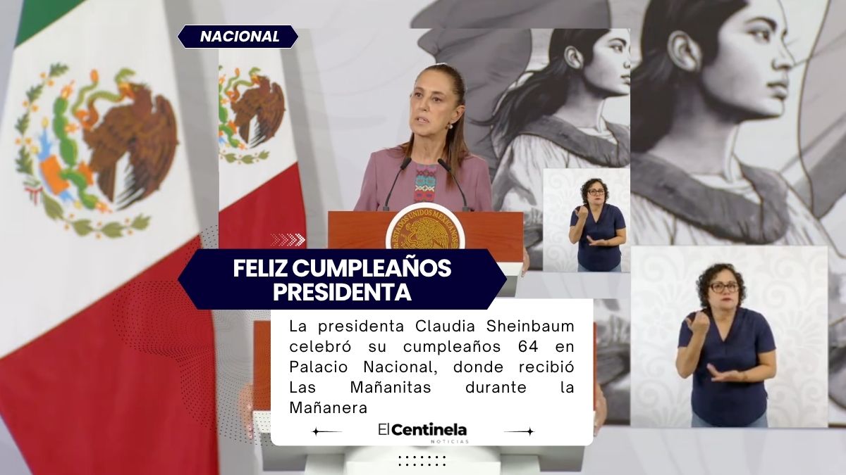Claudia Sheinbaum celebra su cumpleaños 64 en Palacio Nacional y la reciben con Las Mañanitas