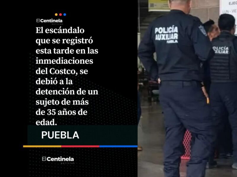 No llegó al partido: detienen a aficionado del Tri por robar bocina y gafas en Costco Puebla