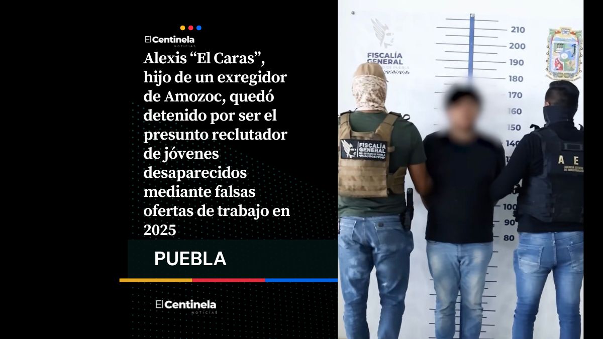 Detienen a ‘El Caras’, lo investigan por presunto reclutamiento de desaparecidos en Amozoc
