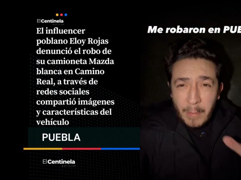 Influencer Eloy Rojas denuncia robo de su camioneta Mazda en Camino Real