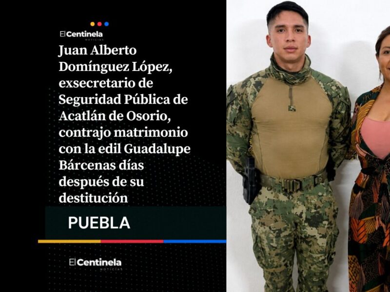 Luego de destitución, exsecretario de Seguridad de Acatlán se casa con la edil tras su destitución