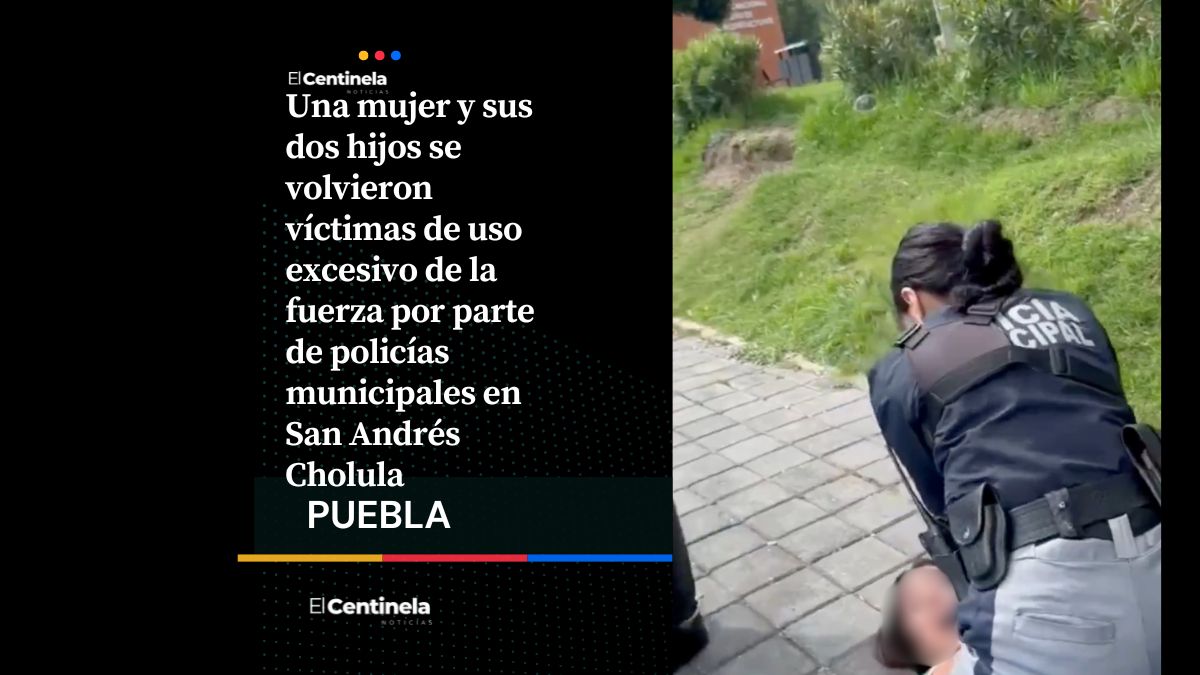 Denuncian abuso policial en San Andrés Cholula: agreden a mamá y a sus hijos en el parque