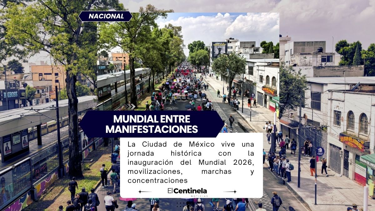 Mundial y manifestaciones coinciden en CDMX: miles disfrutan el futbol mientras colectivos marchan