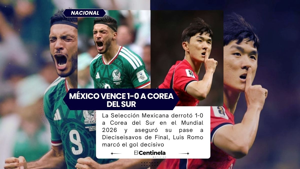 México vence 1-0 a Corea del Sur y asegura su pase a Dieciseisavos del Mundial en Guadalajara
