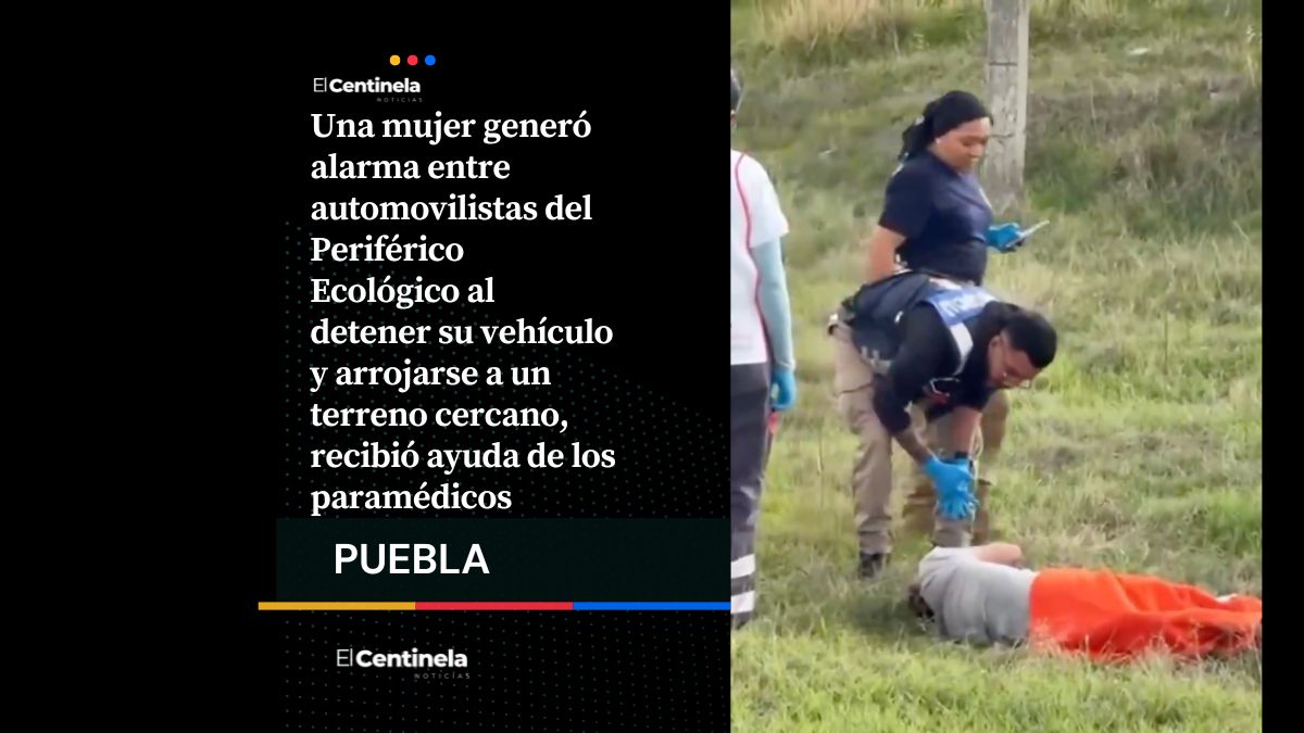 Mujer provoca movilización en Periférico tras bajar de su auto y arrojarse a un terreno