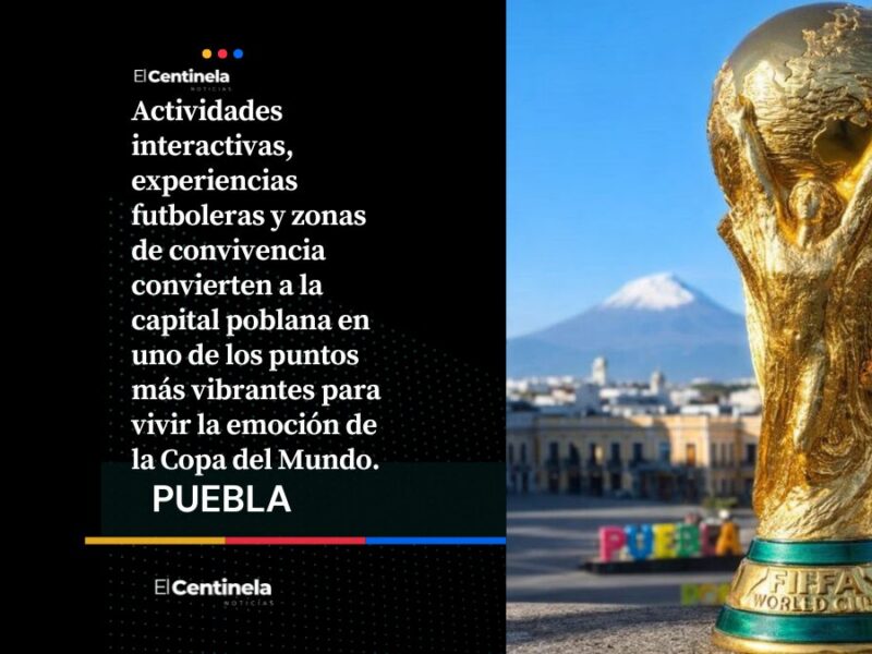 El Mundial 2026 inicia el 11 de junio y termina el 19 de julio, y eso podrás realizar en Puebla.