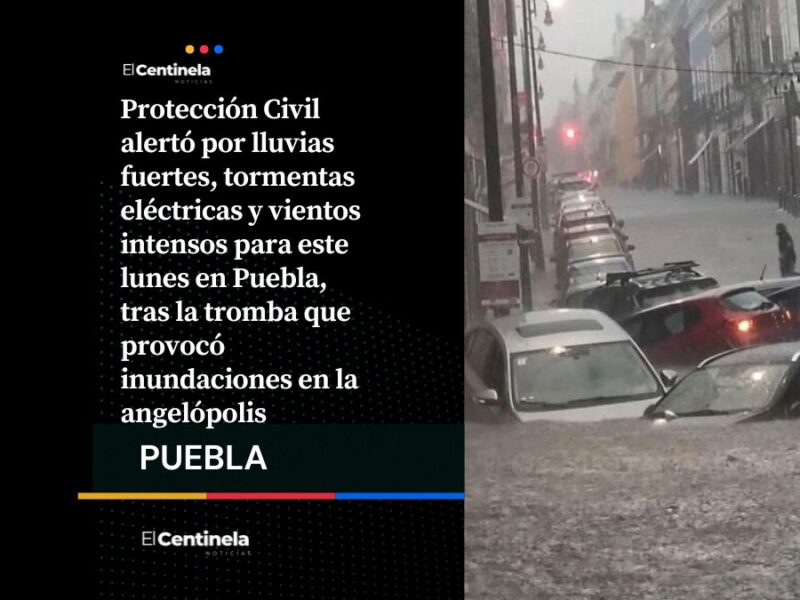 Con paraguas e impermeable: pronostican más lluvias y tormentas eléctricas para este lunes en Puebla