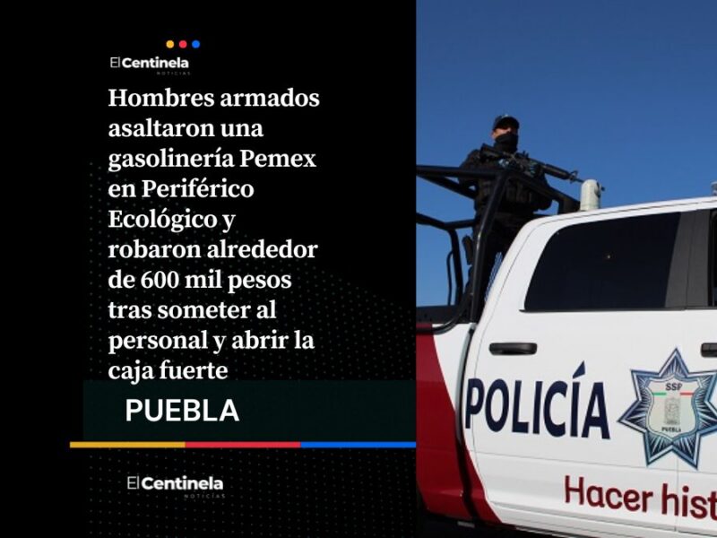 Asalto en gasolinería del Periférico deja botín de 600 mil pesos, delincuentes escapan en moto