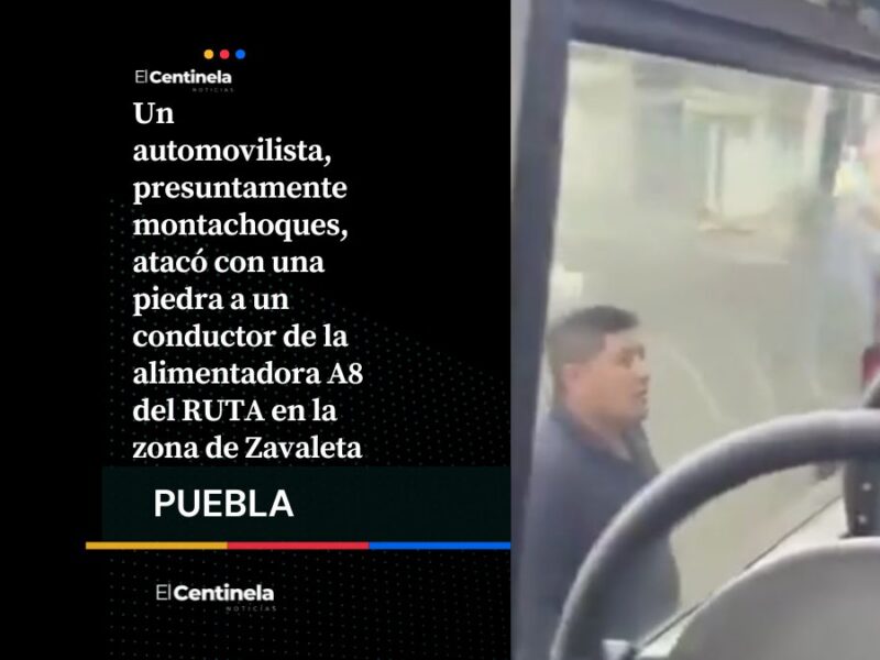De miedo: montachoques agrede a chofer de alimentadora RUTA A8 en Zavaleta