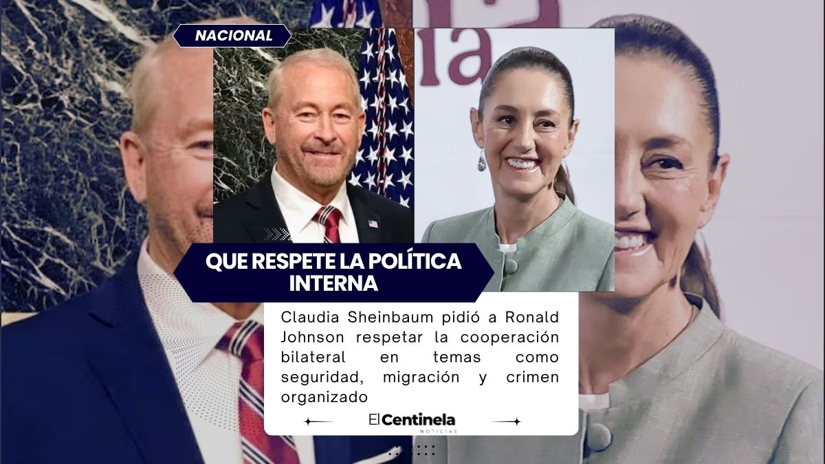 Sheinbaum pide al embajador de Estados Unidos respetar los asuntos internos de México