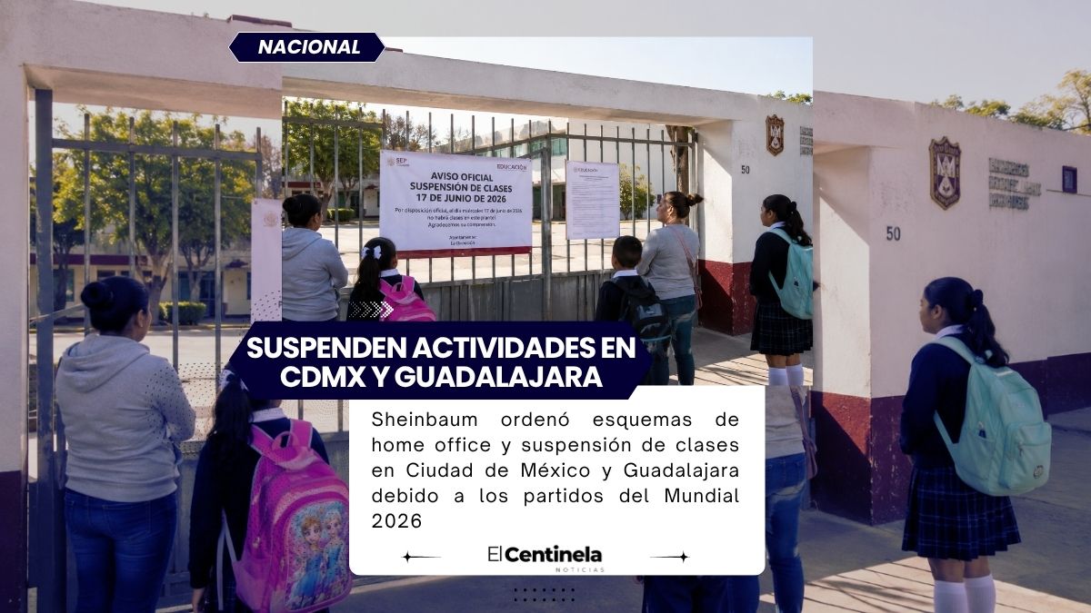 Decretan home office y suspensión de clases por partidos del Mundial 2026 en CDMX y Guadalajara