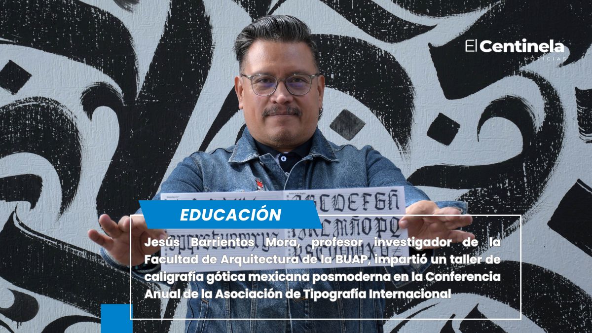 Comparte investigador BUAP caligrafía gótica mexicana en ATypI Stanford 2026