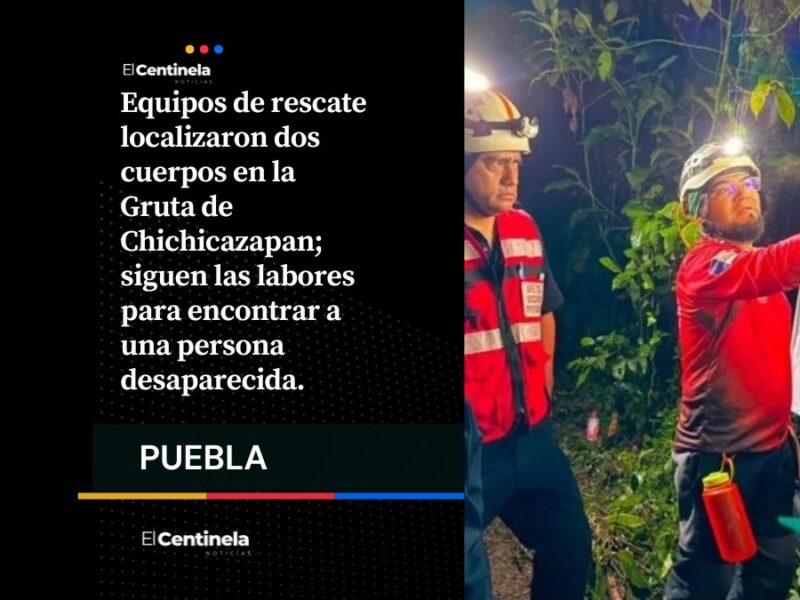Localizan dos cuerpos más en gruta de Cuetzalan; continúa la búsqueda del último de Los Peña