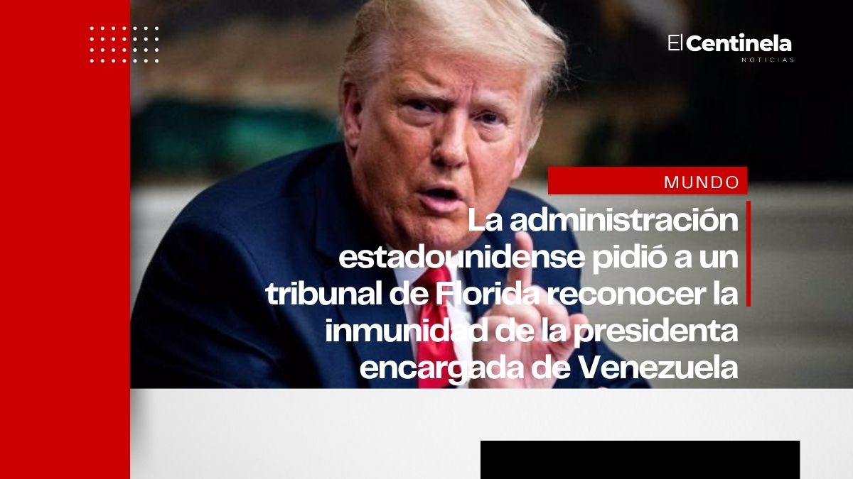Trump pide inmunidad para presidenta de Venezuela en demanda por torturas a estadunidenses