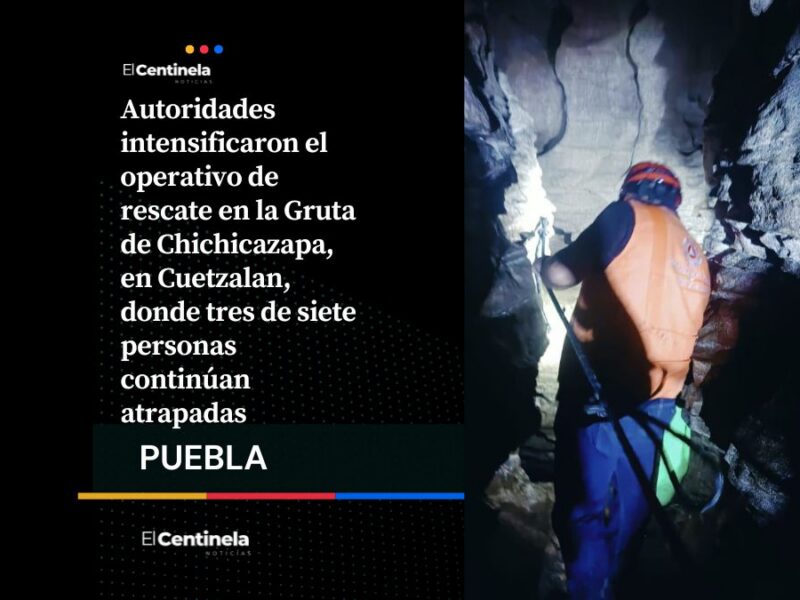 Rescate en la Gruta de Chichicazapa, Cuetzalan: tres de siete personas siguen atrapadas, una está muerta