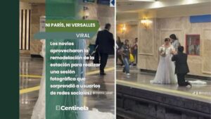 Ni París ni Versalles: pareja elige el Metro Hidalgo de la CDMX para sus fotos de boda y se vuelven virales