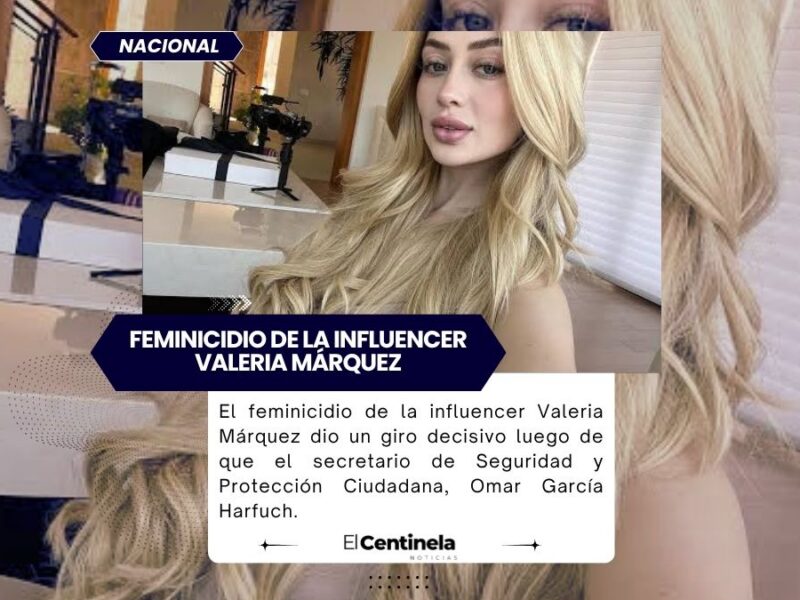 Harfuch revela que el 'R1' estuvo involucrado en feminicidio de la influencer Valeria Márquez: fue su nuera