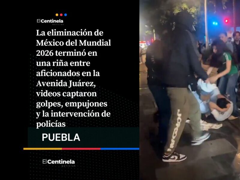 Riña en la Avenida Juárez tras eliminación de México del Mundial, fans inician pelea en zona de antros