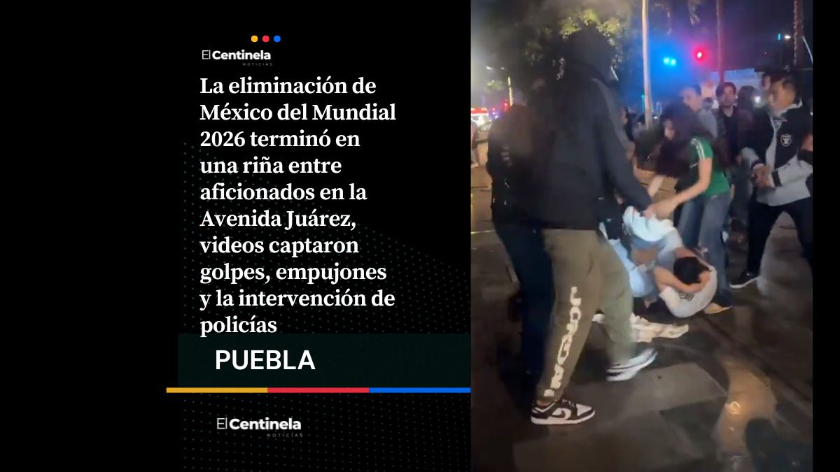 Riña en la Avenida Juárez tras eliminación de México del Mundial, fans inician pelea en zona de antros
