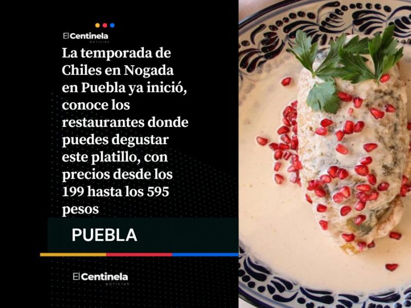 Chiles en Nogada en Puebla: estos son algunos restaurantes y precios para disfrutar el manjar