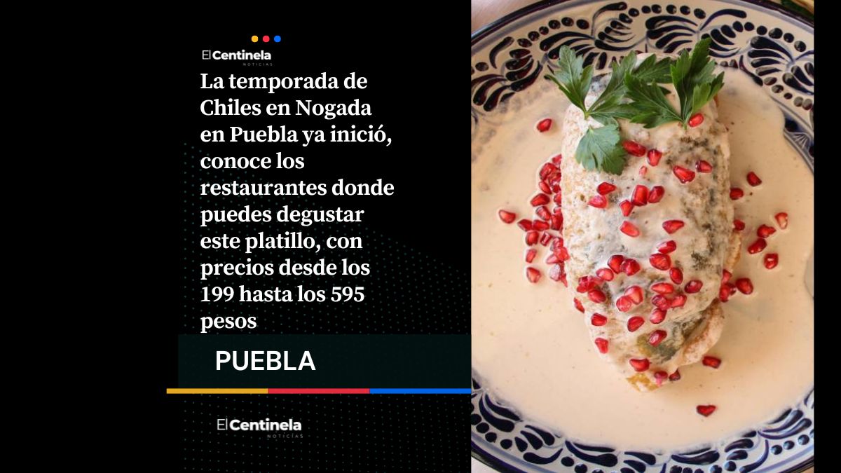 Chiles en Nogada en Puebla: estos son algunos restaurantes y precios para disfrutar el manjar