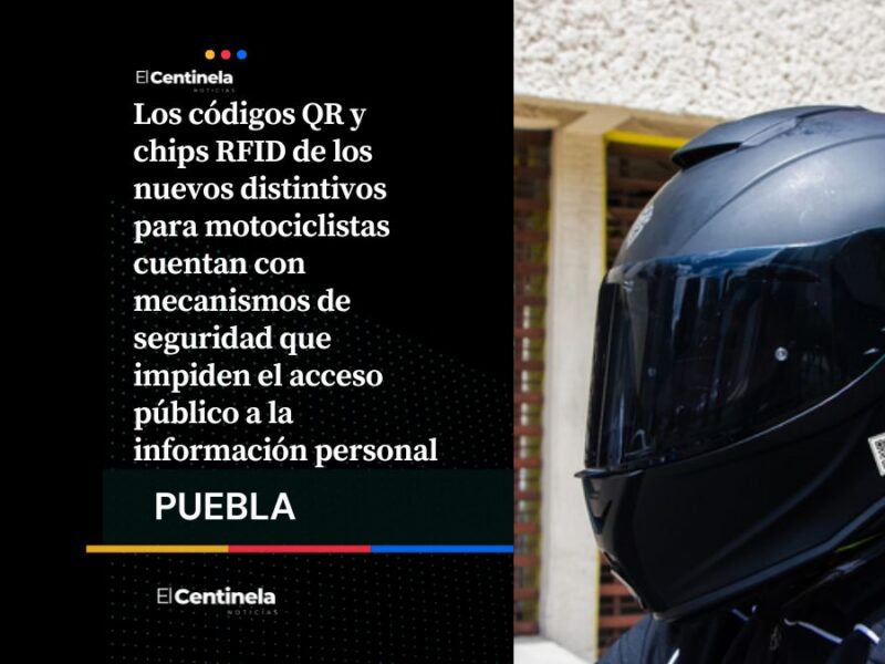 SMT de Puebla aclara que el QR de los cascos para motociclistas no revela datos personales