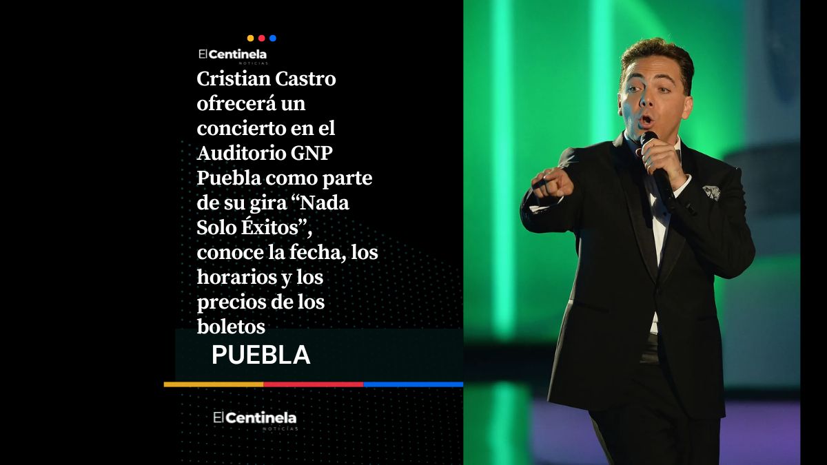 Por amarte así: Cristian Castro regresa a Puebla con su gira “Nada Solo Éxitos”