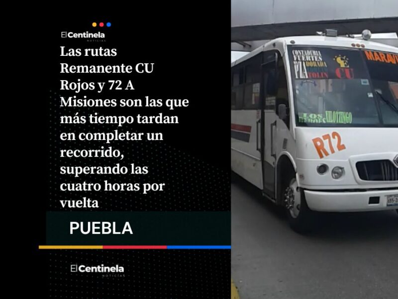 Rutas CU Rojos y 72 A Misiones tardan más de cuatro horas en completar un recorrido