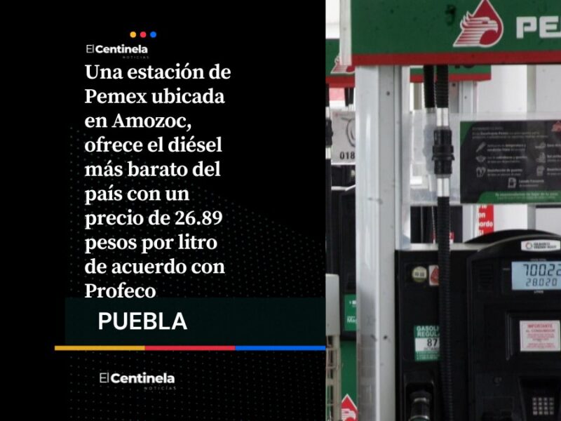 A llenar el tanque: Gasolinera de Amozoc vende el diésel más barato de México, según Profeco
