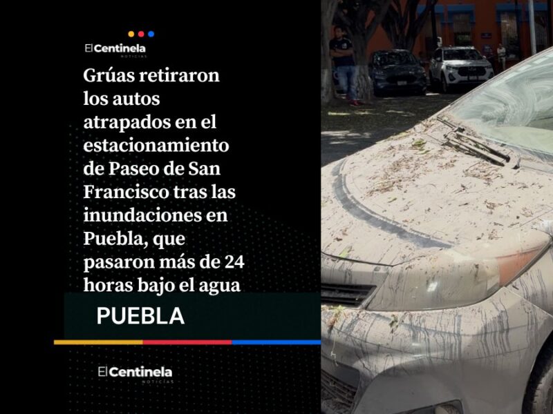 Retiran autos inundados de Paseo de San Francisco, pérdida total tras torrencial tormenta