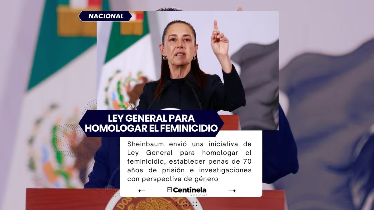 Sheinbaum propone penas de hasta 70 años por feminicidio y una ley para homologar su investigación en México