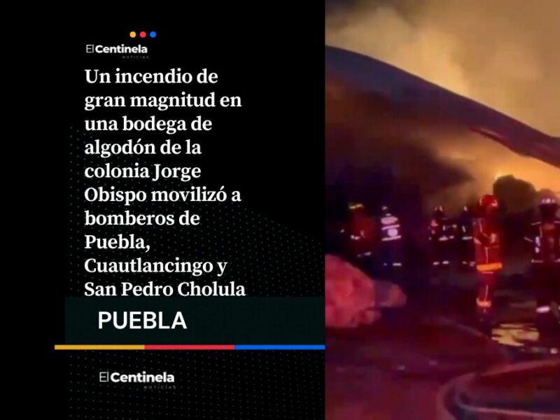 Incendio consume bodega en la colonia Jorge Obispo, más de cinco horas combatiendo el fuego