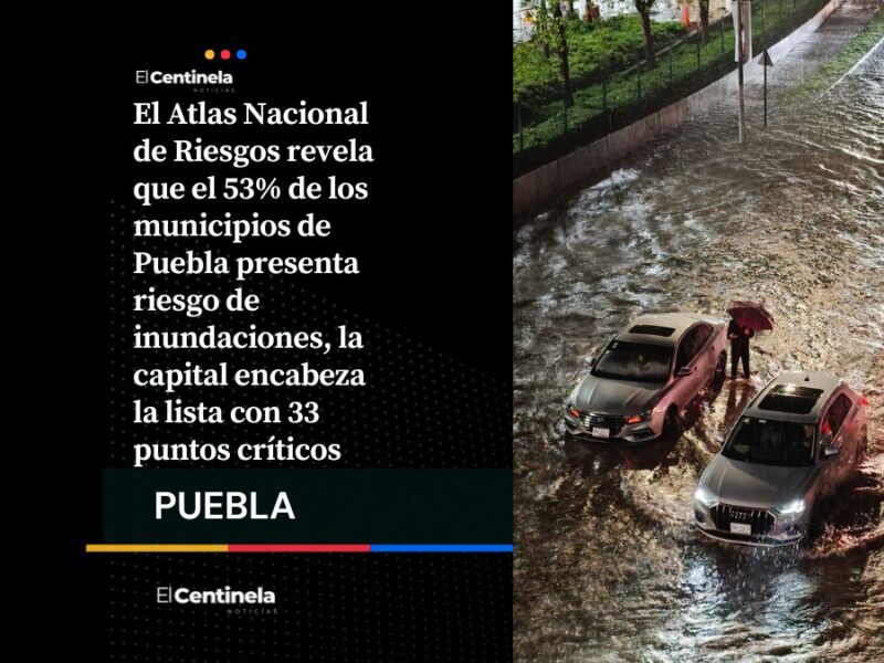 Más de la mitad de los municipios de Puebla tiene riesgo de inundaciones y la capital el mayor número de puntos críticos
