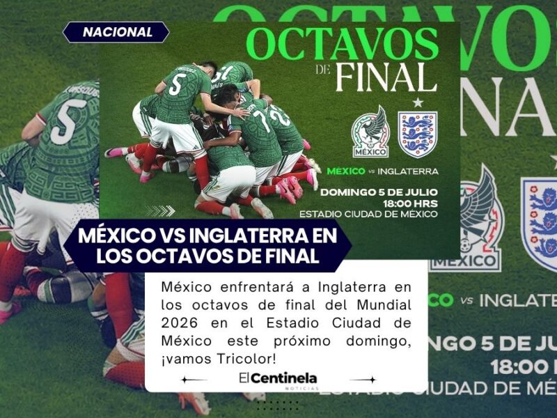 ¡Ya hay rival confirmado! México se enfrentará a Inglaterra en octavos de final del Mundial