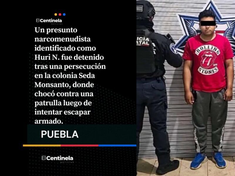 Persecución en Seda Monsanto termina con patrulla chocada y un narcomenudista detenido