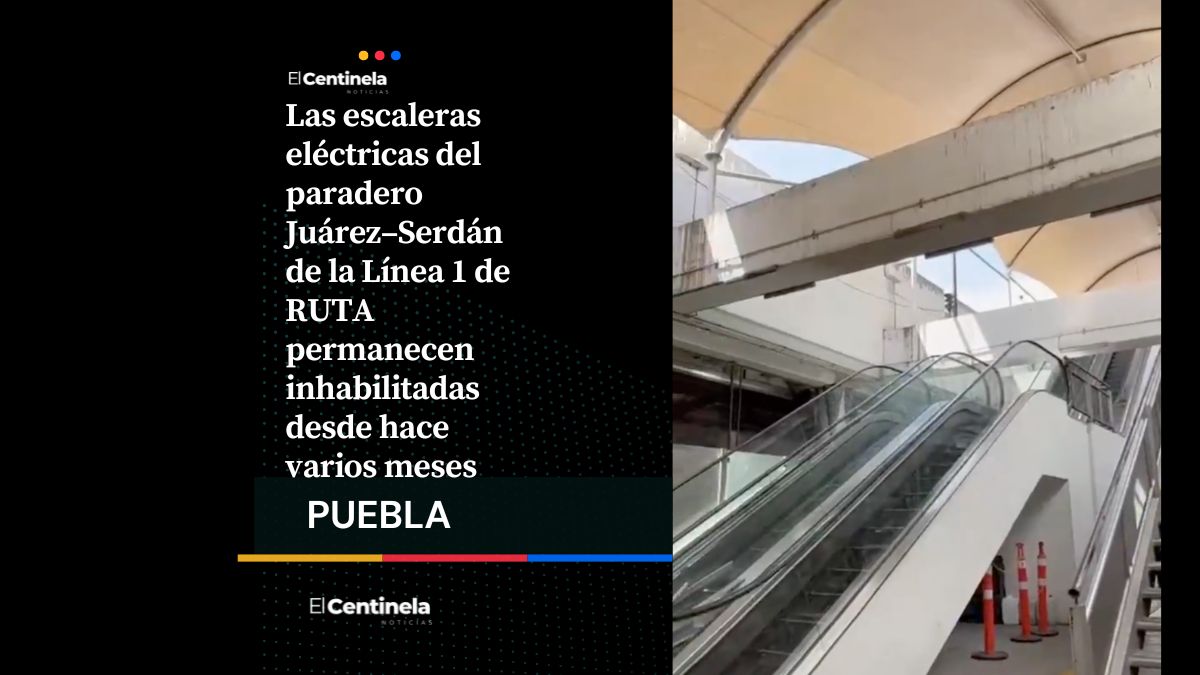 Escaleras eléctricas del paradero Juárez–Serdán de RUTA siguen fuera de servicio