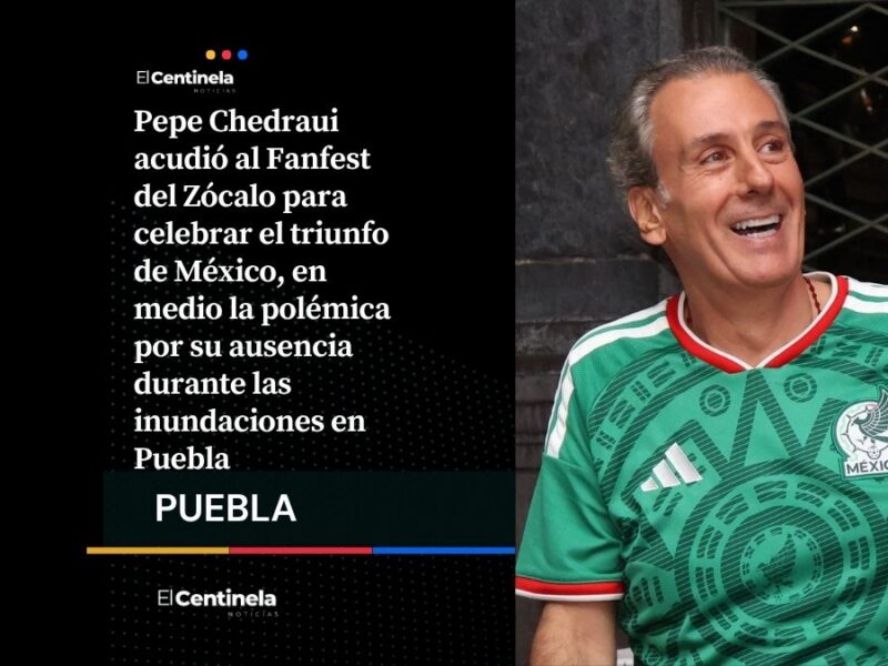 Pepe Chedraui en el Fanfest del Zócalo tras triunfo del Tricolor, ¿pero dónde estaba en las inundaciones?