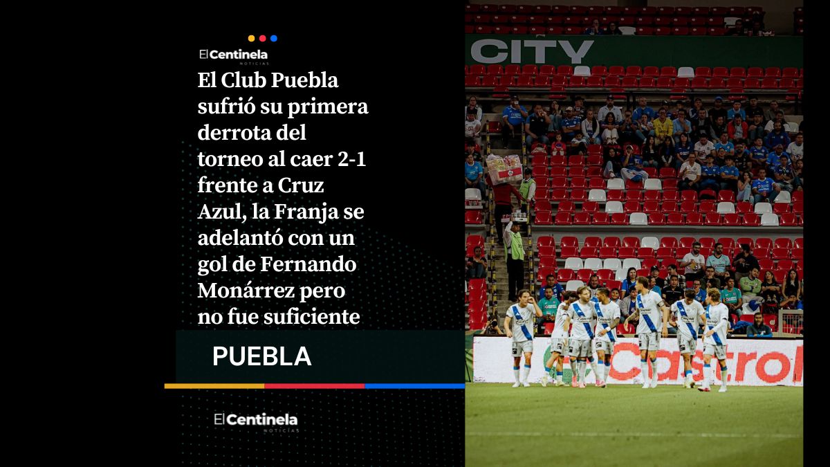Club Puebla cae 2-1 ante Cruz Azul tras dejar escapar la ventaja, La Franja muestra buen futbol