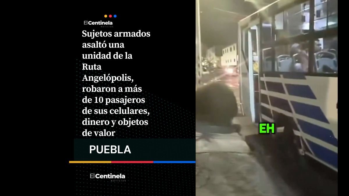 A punta de pistola asaltan a pasajeros de la Ruta Angelópolis, despojan de sus pertenencias a más de 10