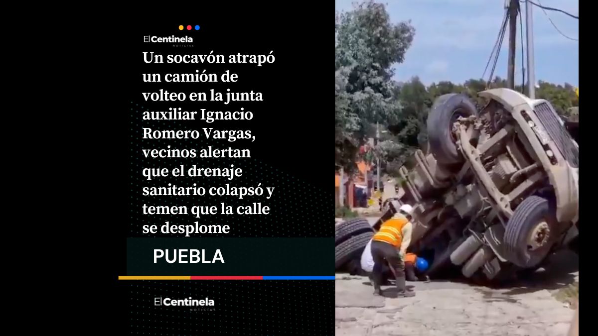 Socavón en la Romero Vargas se 'come' un camión de volteo, vecinos temen colapso de la calle