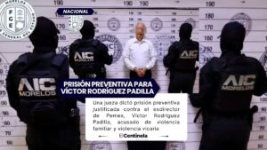 Dan prisión preventiva a Víctor Rodríguez Padilla, exdirector de Pemex, por violencia familiar y vicaria
