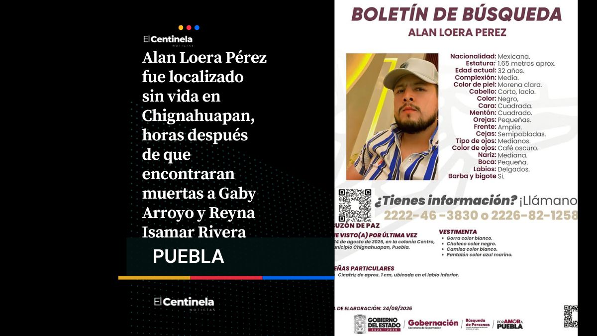 Hallan muerto a Alan Loera, el tercer joven desaparecido en Chignahuapan