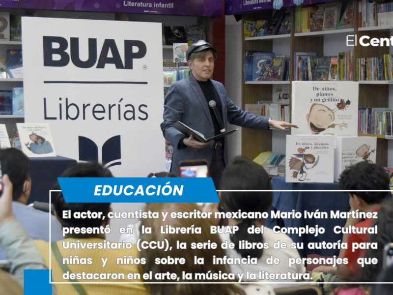Presenta Mario Iván Martínez colección de cuentos infantiles en la Librería CCU