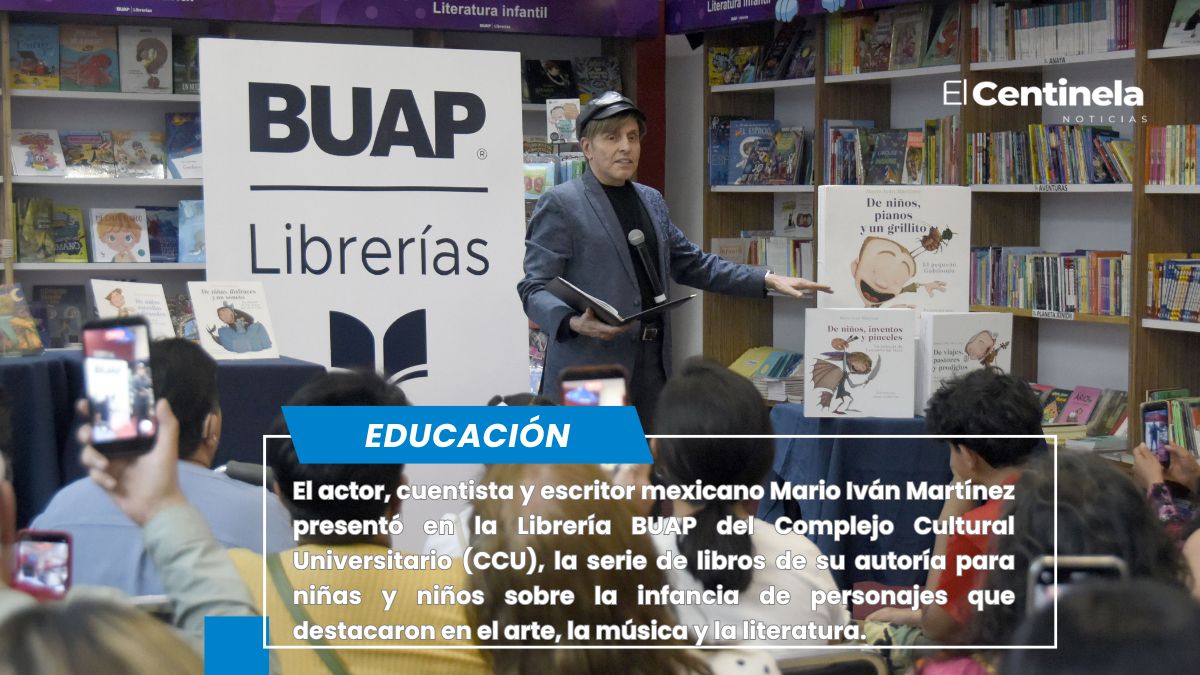 Presenta Mario Iván Martínez colección de cuentos infantiles en la Librería CCU