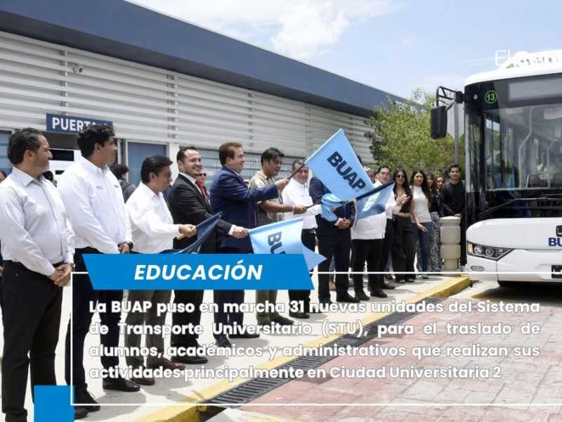 Dan banderazo de salida a nuevas unidades del Sistema de Transporte Universitario