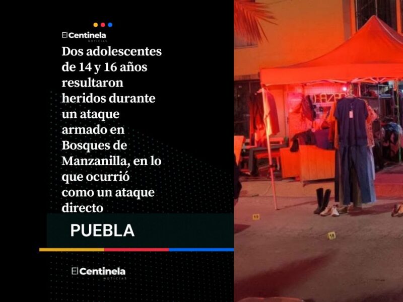 Balacera en Bosques de Manzanilla deja dos adolescentes heridos, uno permanece grave