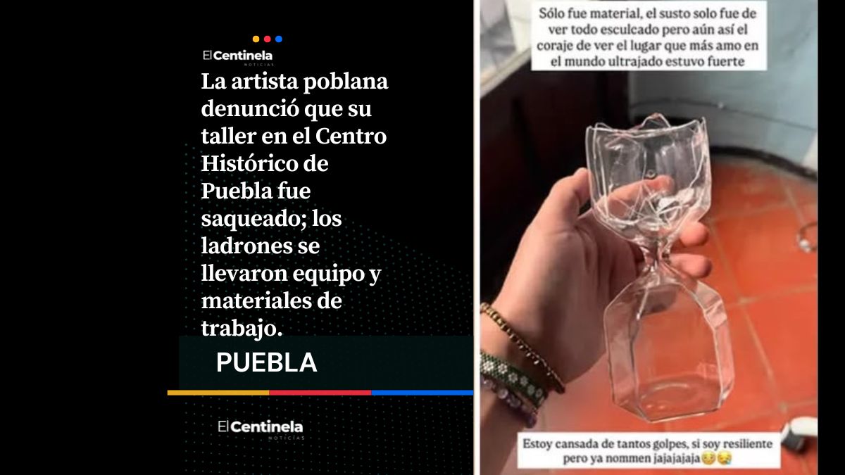 Saquean taller de artista poblana en pleno Centro Histórico; se llevan equipo y materiales