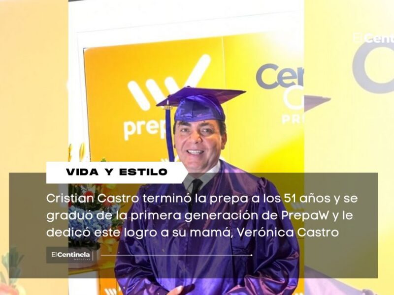 Un logro azul como el mar azul: Cristian Castro se gradúa de la preparatoria a los 51 años y lo dedica a Verónica Castro